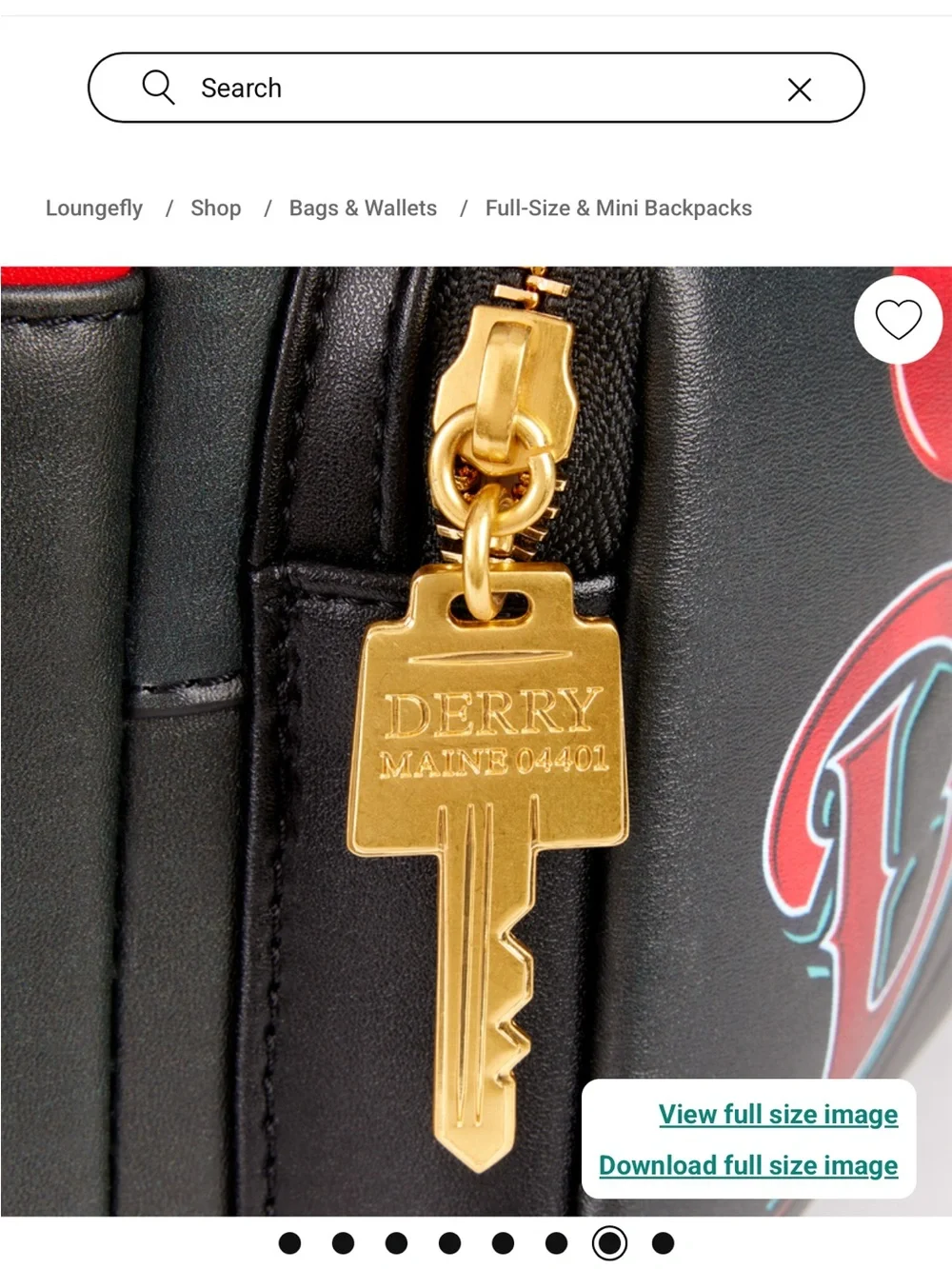 Loungefly IT Derby NEW Backpack Purse Bag Retails $109 Pennywise Baloons